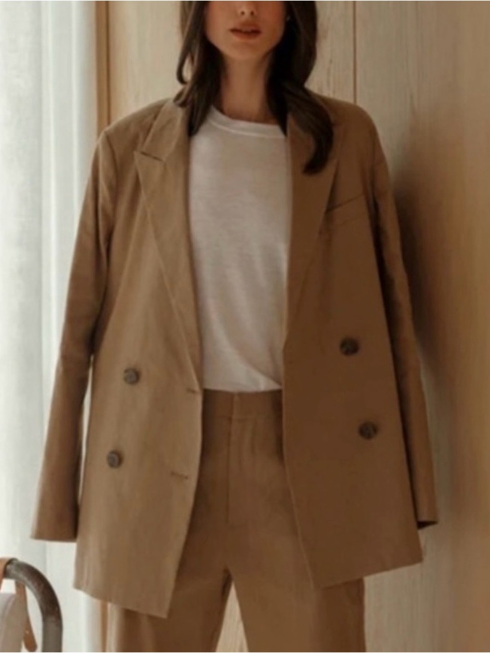 Jenni Kayne linen Keaton blazer khaki